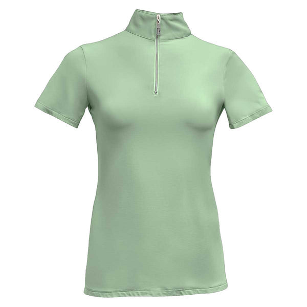 Tailored Sportsman ICEFIL Short Sleeve Ladies Zip Top - Sage